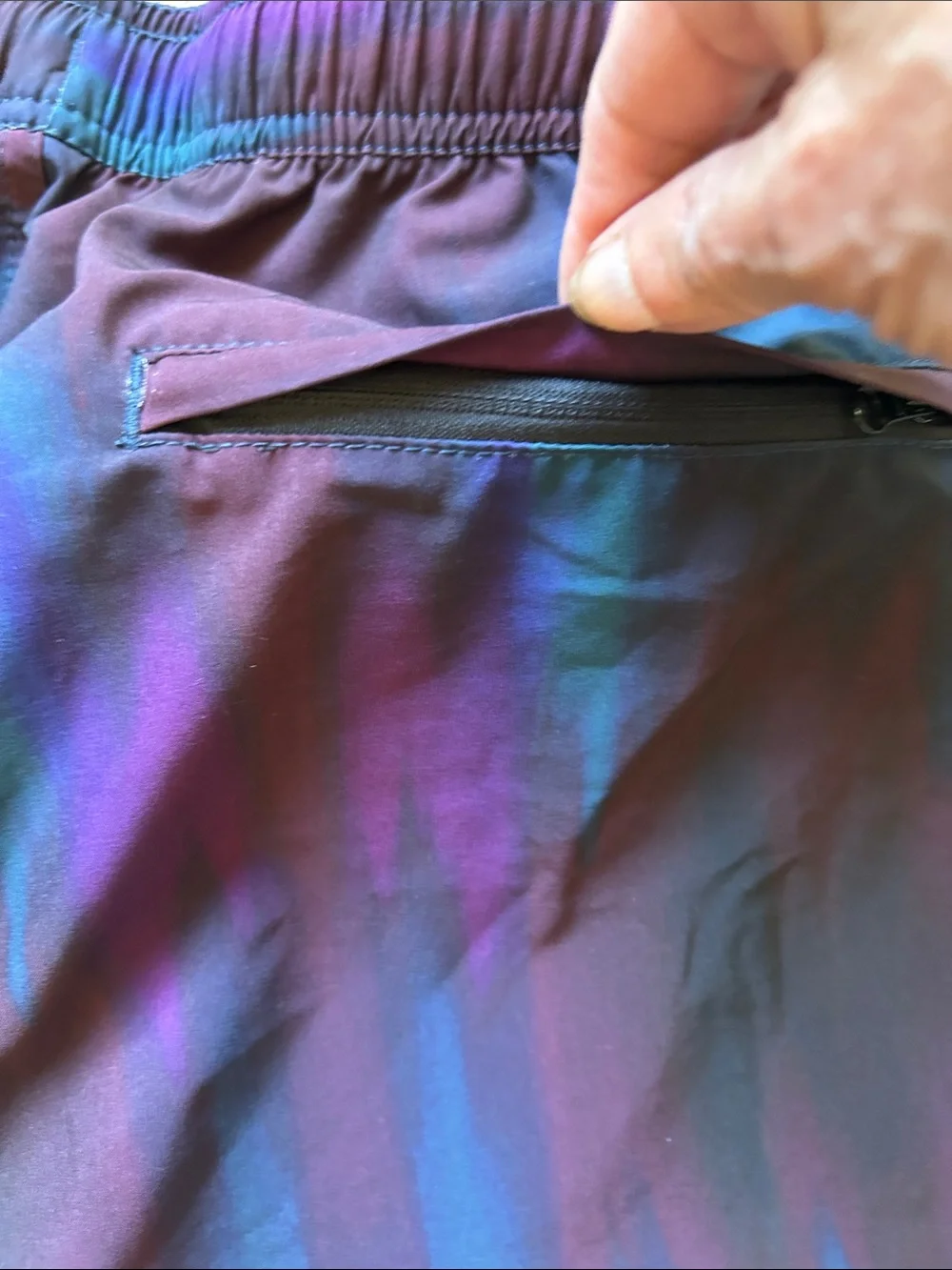 BAMBOO Black and Purple Gradient Swim Trunks